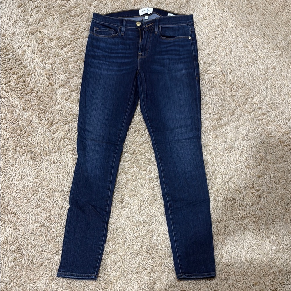 FRAME Women's Blue Jeans le skinny de Jeanne Size 27 Dark Wash